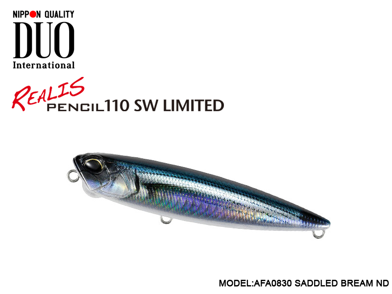 Duo Realis Pencil 110 SW Limited (Length: 110mm, Weight: 20.5gr, Color: AFA0830 Saddled Bream ND)