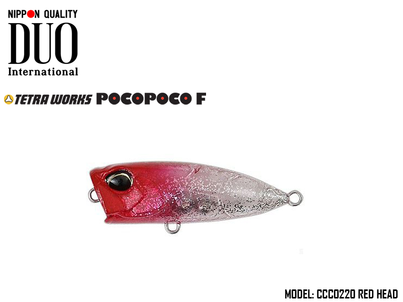 Duo Tetra Works PocoPoco F (Length: 40mm, Weight:3gr, Type: Floating, Colour: CCC0220 Red Head)