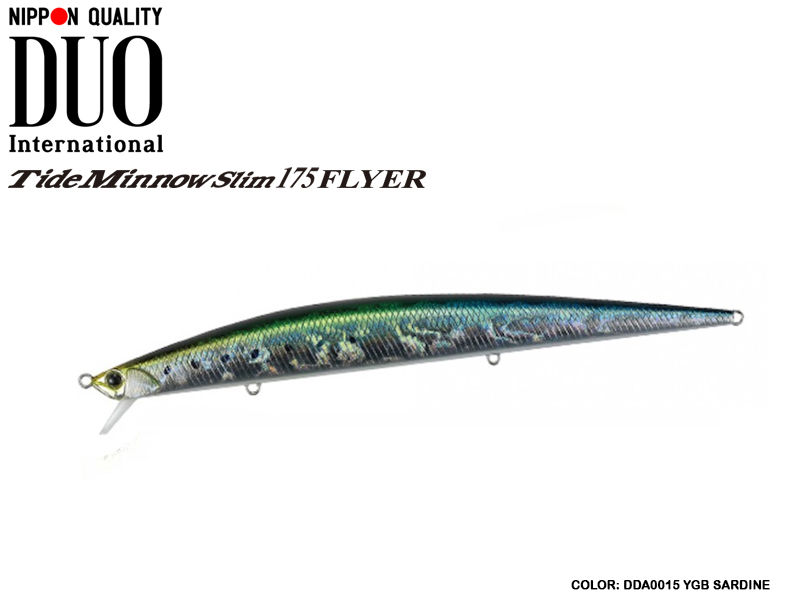 DUO Tide-Minnow Slim 175 Flyer (Length: 175mm, Weight: 29g, Color: DDA0015 YGB Sardine)