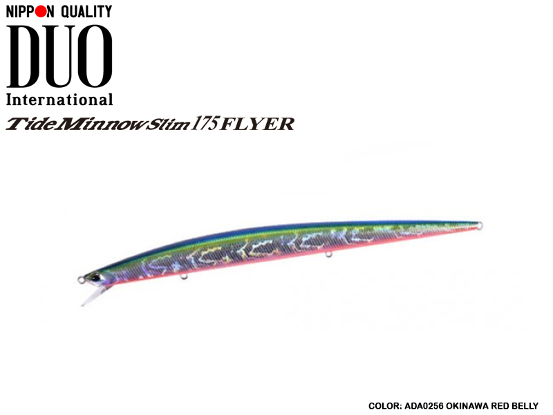 DUO Tide-Minnow Slim 175 Flyer (Length: 175mm, Weight: 29g, Color: ADA0256 Okinawa Red Belly)
