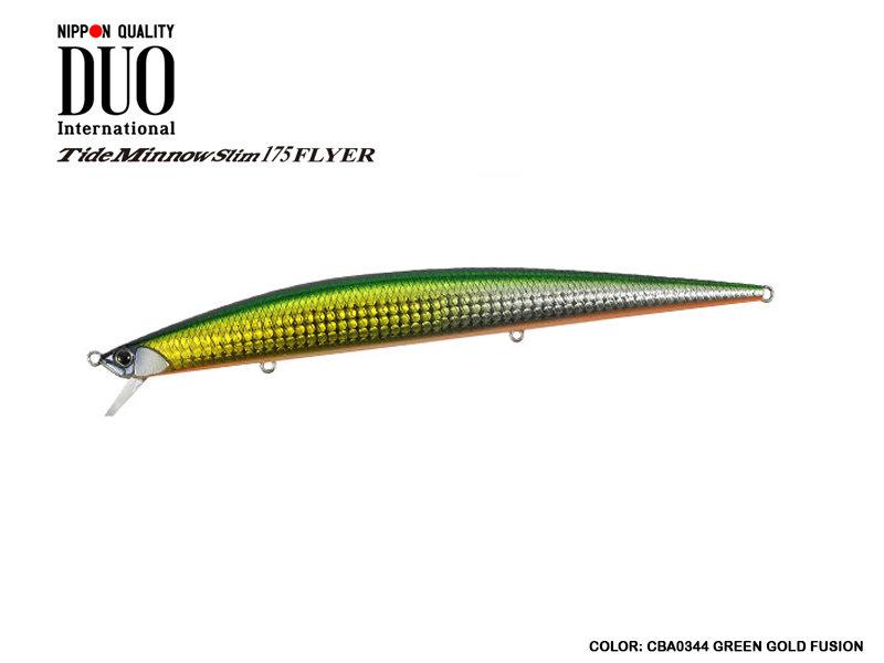 DUO Tide-Minnow Slim 175 Flyer (Length: 175mm, Weight: 29g, Color: CBA0344 Green Gold Fusion)