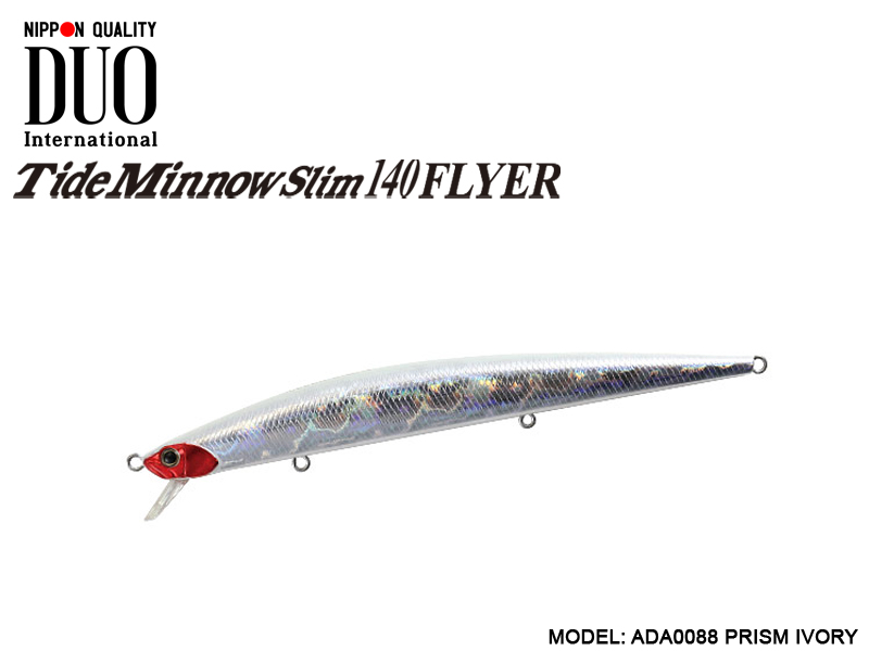 DUO Slim Tide Minnow 140 Flyer Lures (Length: 140mm, Weight: 21g, Model: ADA0088 PRISM Ivory)