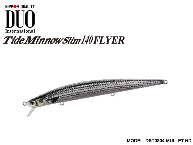 DUO Slim Tide Minnow 140 Flyer Lures (Length: 140mm, Weight: 21g, Model: DST0804 Mullet ND)