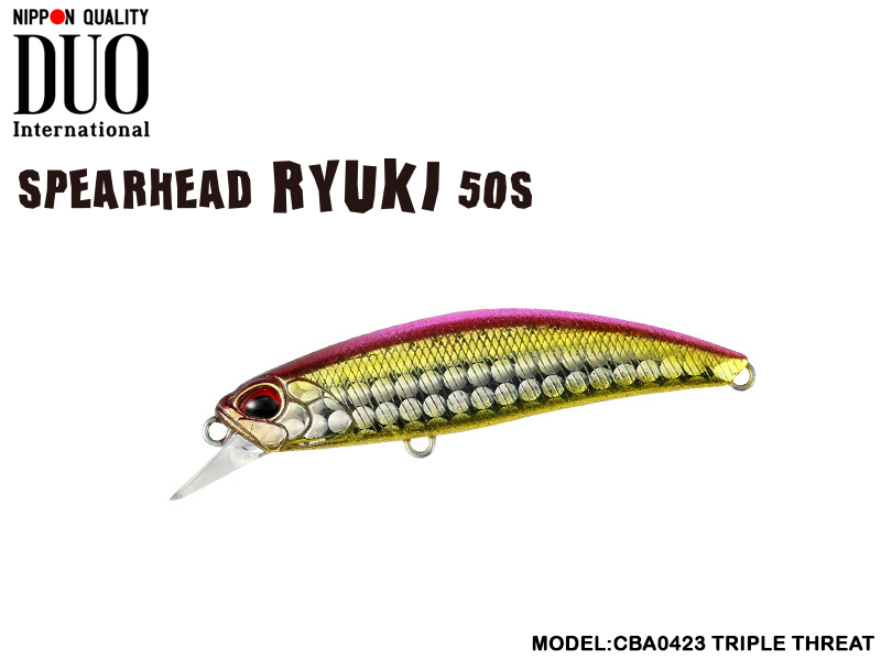 DUO Spearhead Ryuki 50S (Length: 50mm, Weight: 4.5gr, Color: CBA0423 Triple Threat)