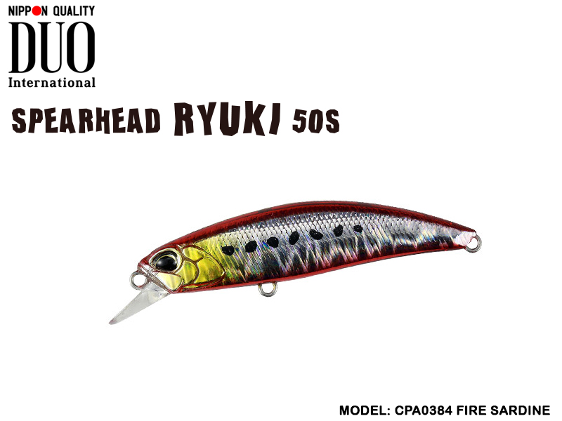 DUO Spearhead Ryuki 50S (Length: 50mm, Weight: 4.5gr, Color: CPA0384 Fire Sardine)