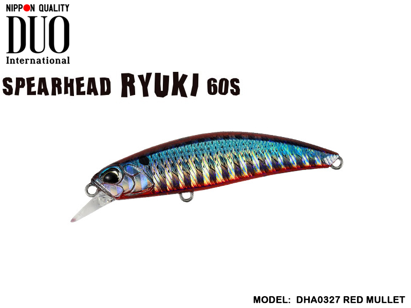 DUO Spearhead Ryuki 60S SW (Length: 60mm, Weight: 6.5gr Color: DHA0327 Red Mullet)