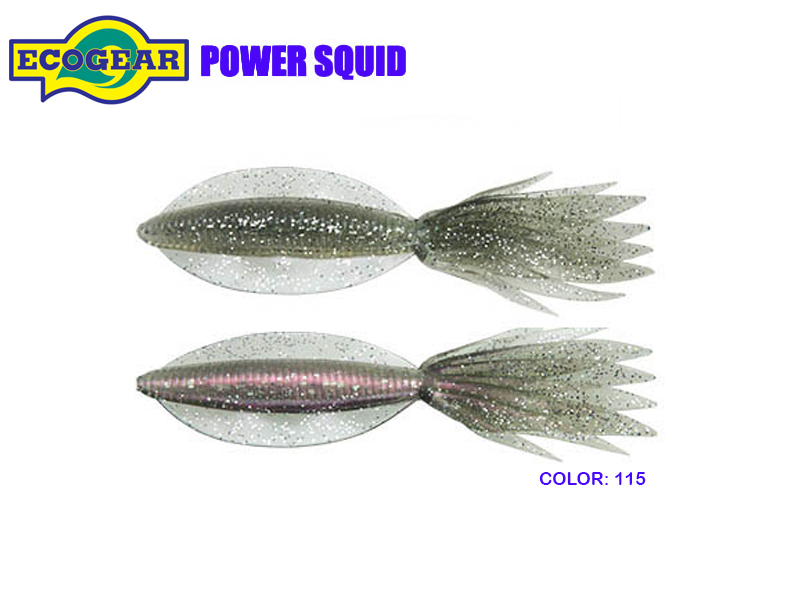 Ecogear Power Squid (Size: 7"/190mm, Color: 115, Pack: 2pcs)