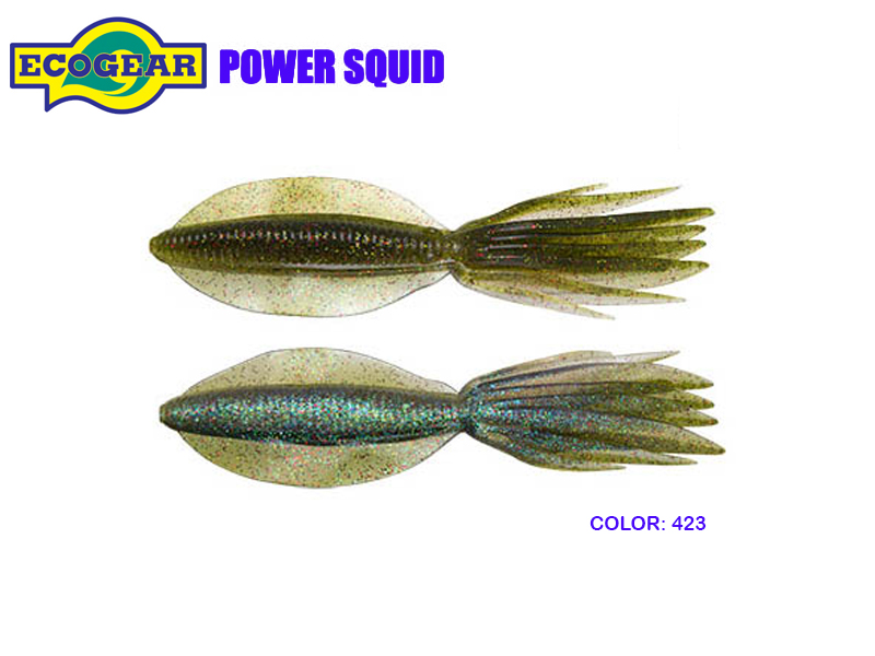 Ecogear Power Squid (Size: 7"/190mm, Color: 423, Pack: 2pcs)