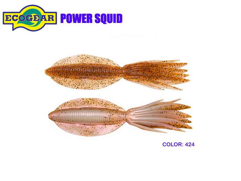 Ecogear Power Squid (Size: 7"/190mm, Color: 424, Pack: 2pcs)
