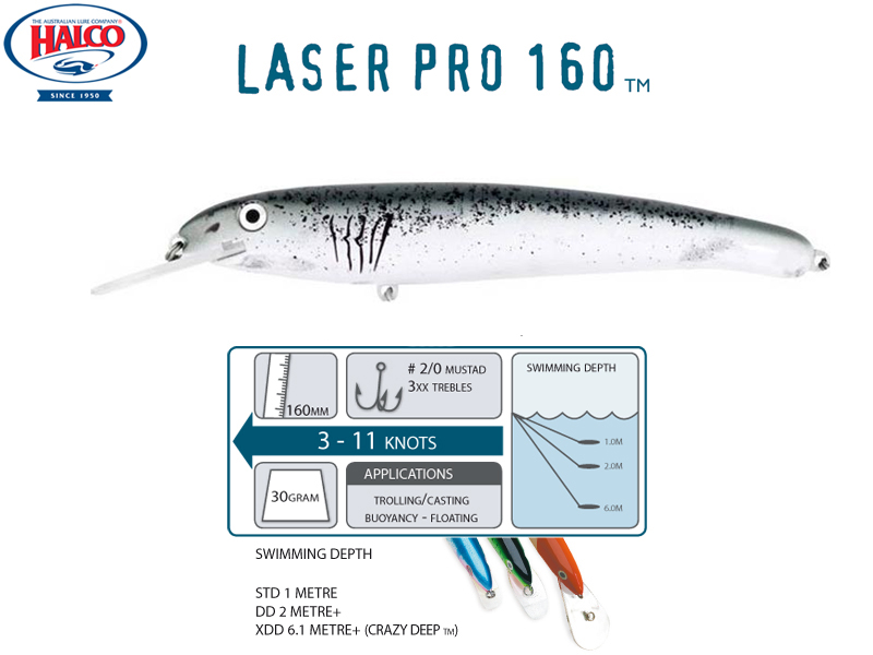 Halco Laser Pro 160 XDD (160mm, 30gr, Color: H88)