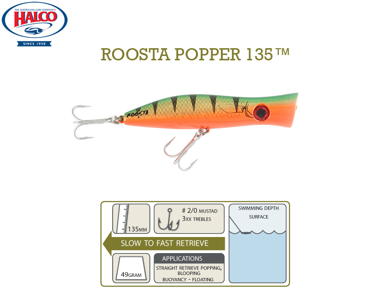 Halco Roosta Popper 135 (135mm, 49gr, Color: R26)