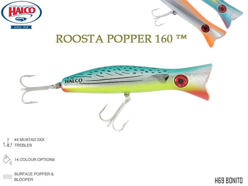 Halco Roosta Popper 160 (Length: 160mm, Weight: 75gr, Color: H69)
