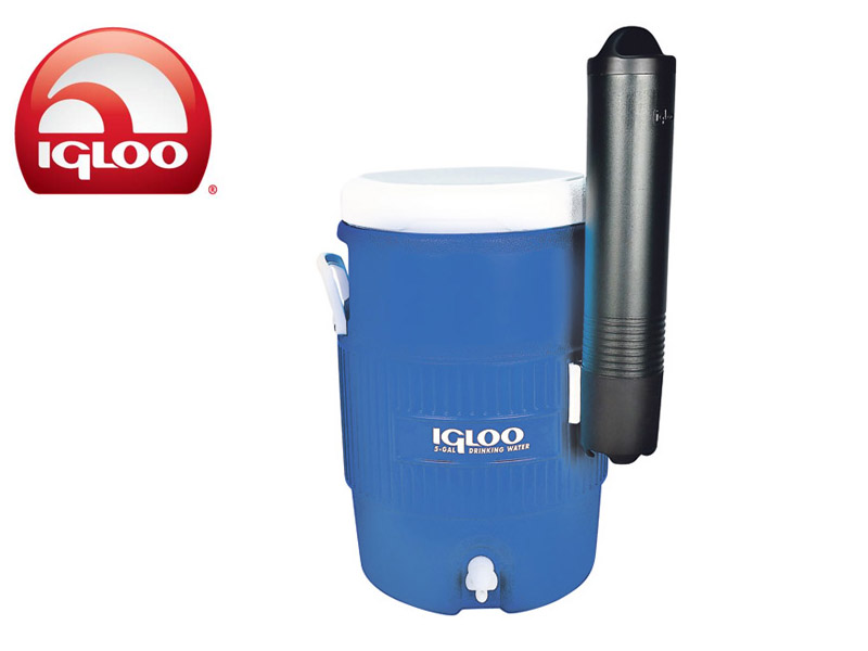Igloo 5 Gal Seat Top Blue With Cup Dispenser