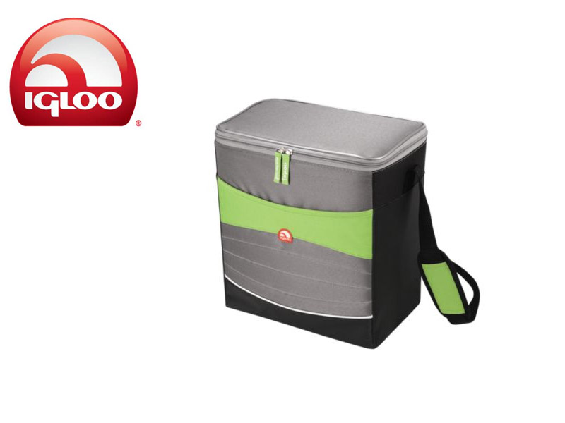 Igloo Cooler Vertical Soft 20 (Green/Greyk, 20 Cans/15 Liters)
