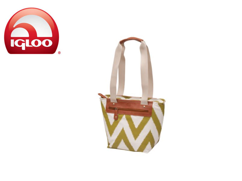 Igloo Everyday Tote 14 - Ikat Zag (Pear, 14 Cans/ 8 Liters)