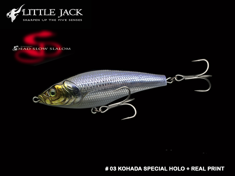 Little Jack Dead Slow Slalom (Length: 85mm, Weight: 15.6gr, Color: # 03 Kohada Special Holo + Real Print)