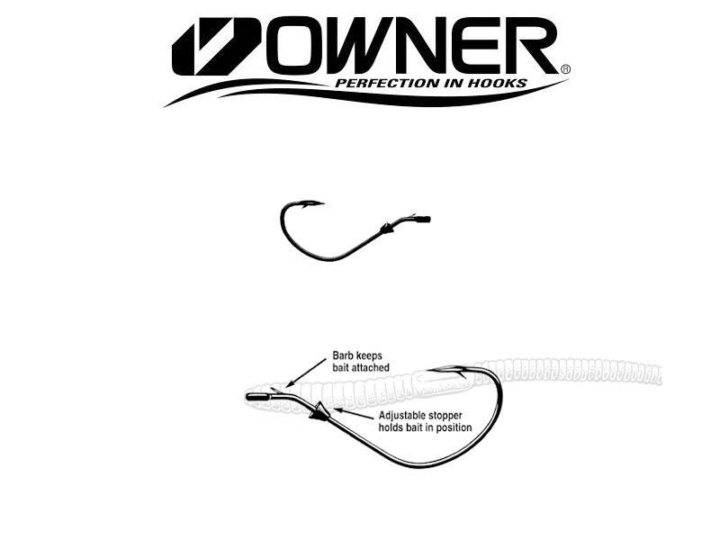 Owner 5138 LONG NECK™WORM HOOKS (#1, 6pcs)