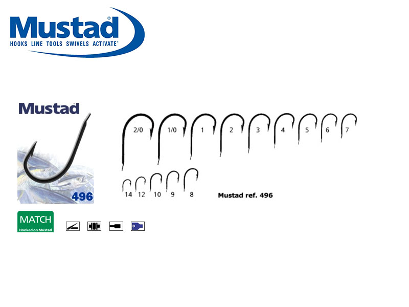 Mustad Soft Bait Hooks (Size: 12, Pack: 50)
