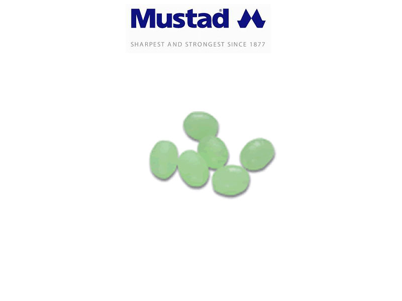 Mustad 9966 Glowing Oval Beads (Size: 2X3mm, Pack: 100)