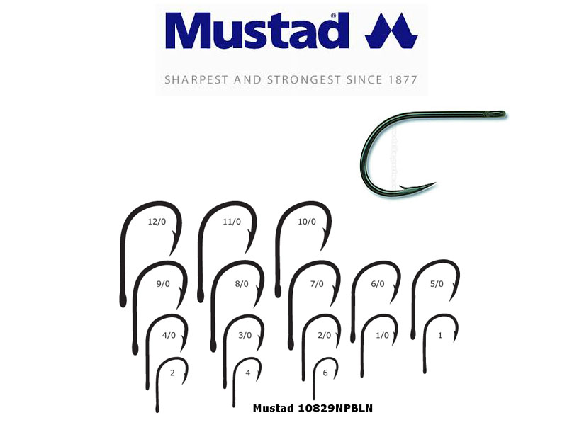 Mustad 10015NPBLN Trout Power Hooks (Size: 4, Pack: 10)