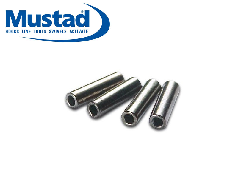 Mustad Black Brass Single Sleeves (⌀: 0.6mm, Length: 5mm 50pcs)