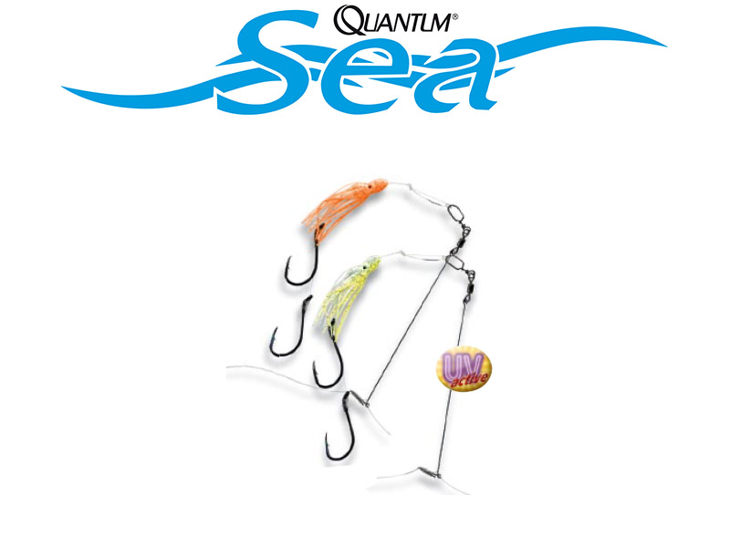 Quantum Anti-tangle Deepwater Rig ( Model: chartreuse, Hook: 2, ? mm: 1.0, Size: 9/0 + 9/0, Pack: 1)