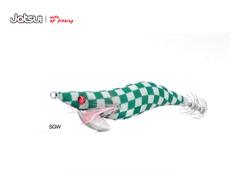 Jatsui Kabo Squares Squid Jig (Size: 3.0, Color: SGW)