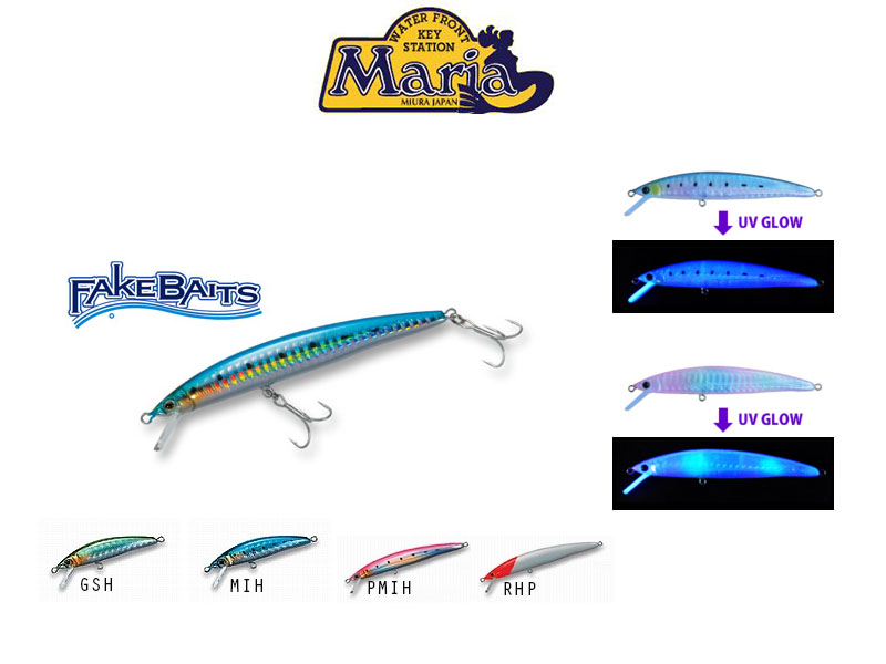 Maria Fake Baits (Floating, Length: 130mm, Weight: 18g, Depth: 0-110cm, Colour: GSH)