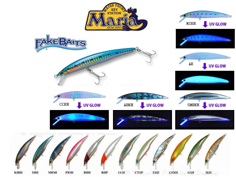 Maria Fake Baits (Floating, Length: 110mm, Weight: 12g, Depth: 0-90cm, Colour: BPH)