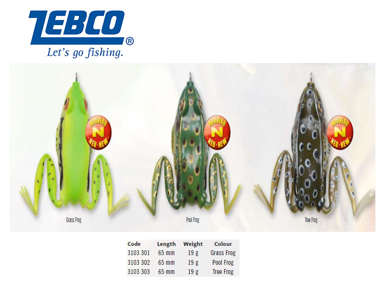 Zebco Top Frog (65 mm, Weight: 19 g Color: Pool Frog)