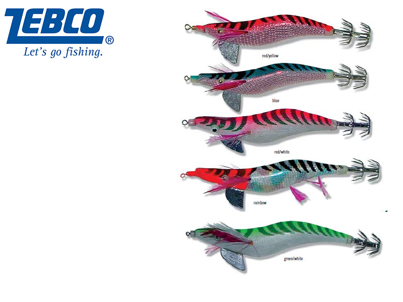 Zebco Squid Lures (Size:2.5g, Color: Red/Yellow)