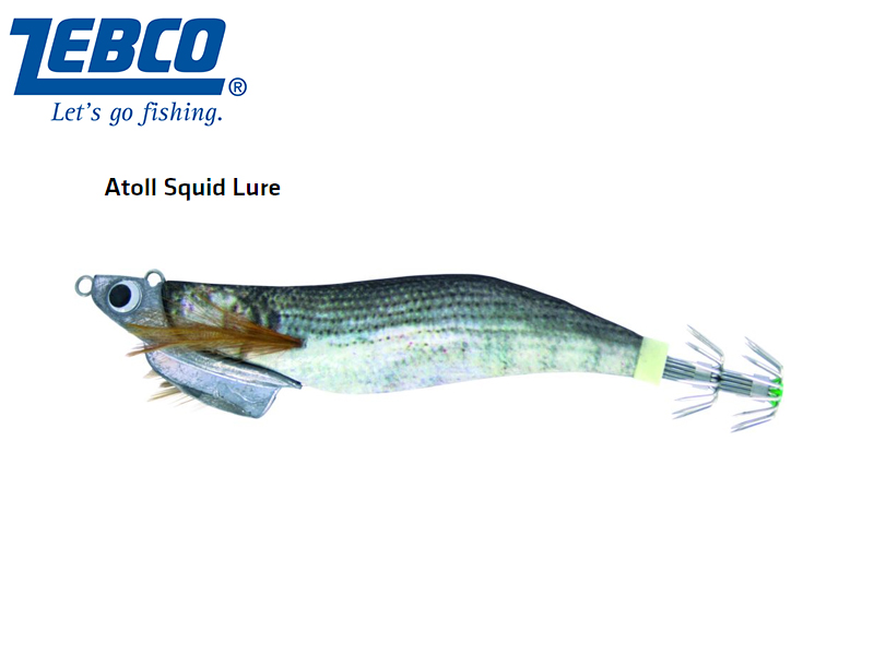 Zebco Atoll Squid Lure(Length: 11cm, Weight: 30g, Color: anchovis)