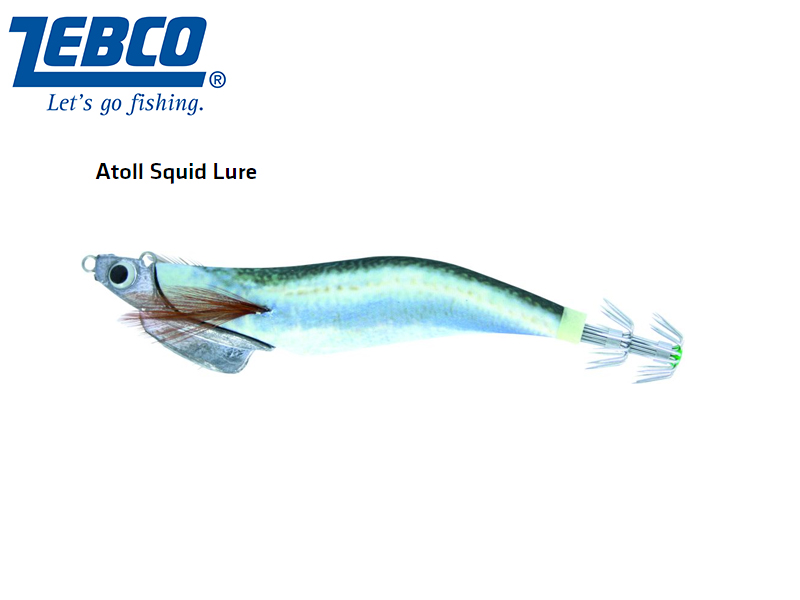 Zebco Atoll Squid Lure(Length: 11cm, Weight: 30g, Color: blue fish)