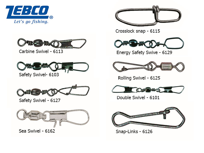 Zebco 6103 Energy Safety Swivel (#2, BS: 43kg, 10pcs)