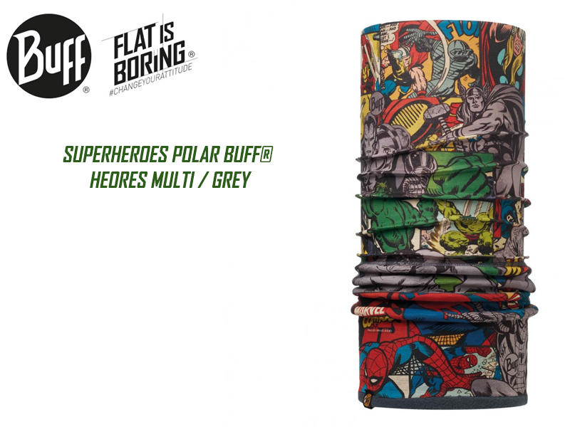 BUFF Superheroes JR Polar Buff (Color: Heroes Multi / Grey)