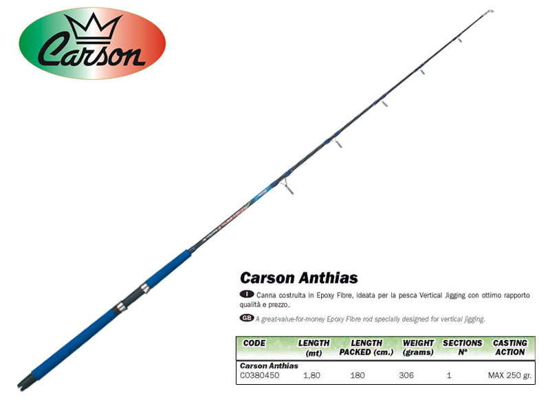 Carson Anthias Jigging (Length: 1.80mt, C.W: MAX 250gr)