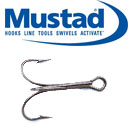 Mustad 3551BLN Classic Treble Hooks