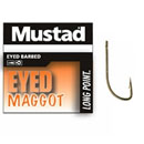 Mustad 90338NBR Eyed Maggot Hooks