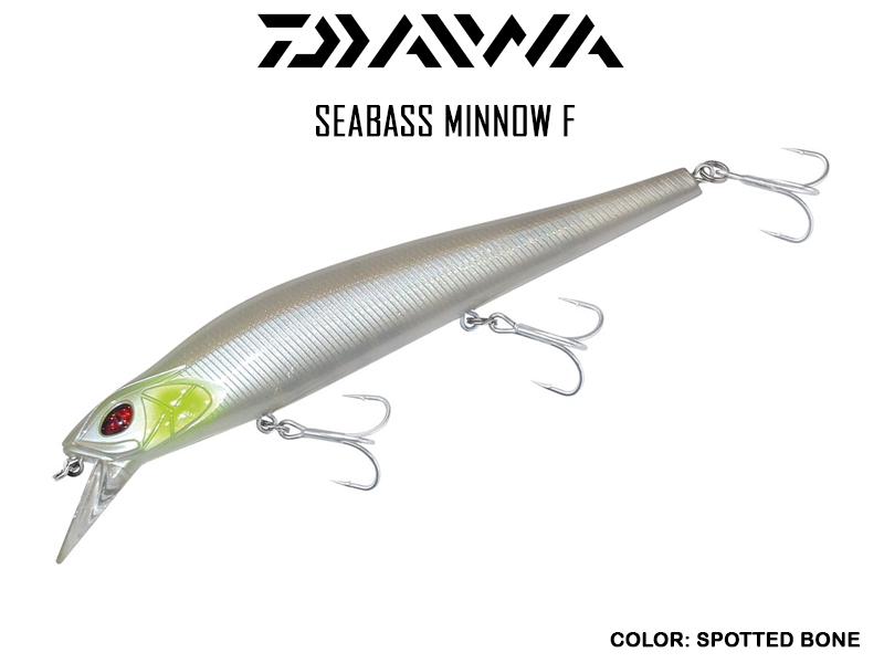 Daiwa Seabass Minnow F (Length: 12cm, Weight: 19.5gr, Color: Spotted Bone)