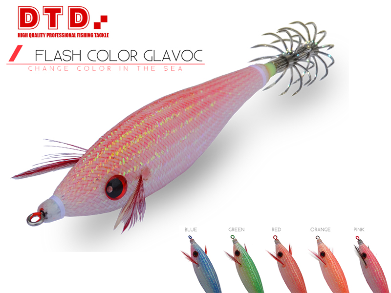DTD Squid Jig Flash Color Glavoc (Size: 3.0, Colour: Green)