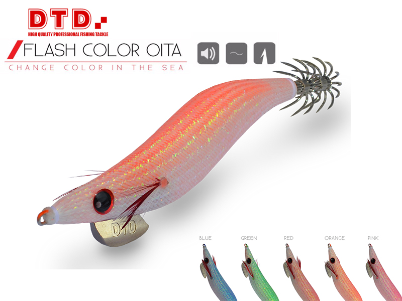 DTD Squid Jig Flash Color Oita (Size: 2.5, Colour: Pink)
