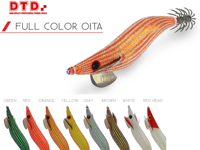 DTD Squid Jig Full Flash Oita (Size: 3.0, Colour: Red head)