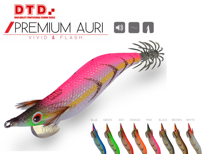 DTD Squid Jig Premium Auri (Size: 3.5, Colour: Red)