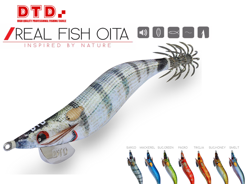 DTD Squid Real Fish Oita (Size:4.0, Color: Mackerel)