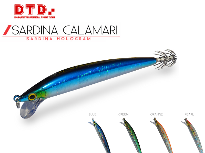 DTD Trolling Squid Jig Sardina Calamari (Length: 130mm, Color: Blue)