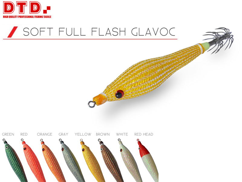 DTD Squid Jig Soft Full Flash Glavoc (Size: 1.5, Color: Brown)