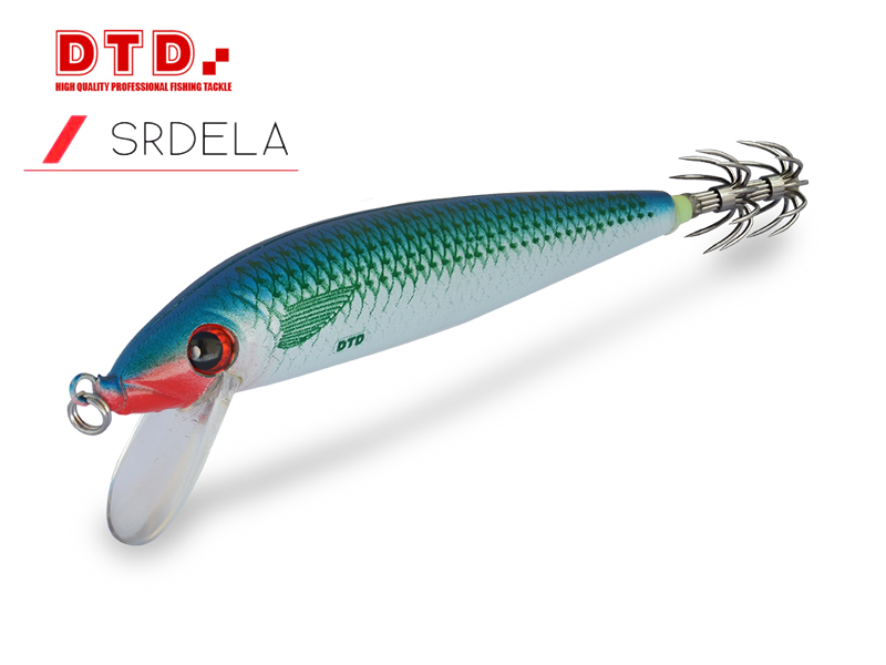 DTD Trolling Squid Jig Srdela (Size:110mm, Colour: Natural Pilchard)