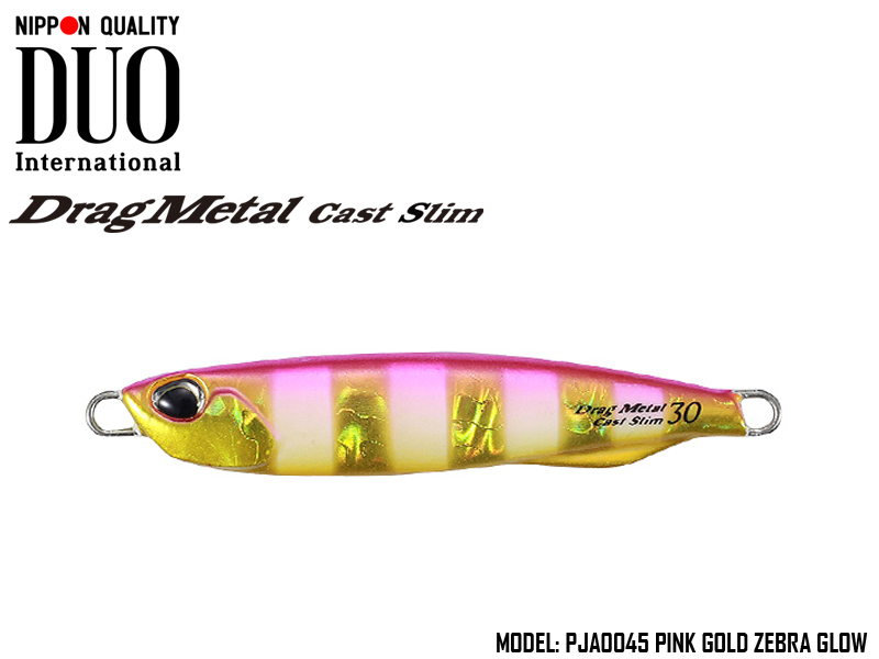 Duo Drag Metal cast Slim (Length: 94mm, Weight: 60gr, Color: PJA0045 Pink Gold Zebra Glow)