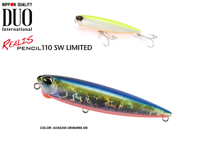 Duo Realis Pencil 110 SW Limited (Length: 110mm, Weight: 20.5gr, Color: ADA0256 Okinawa OB)