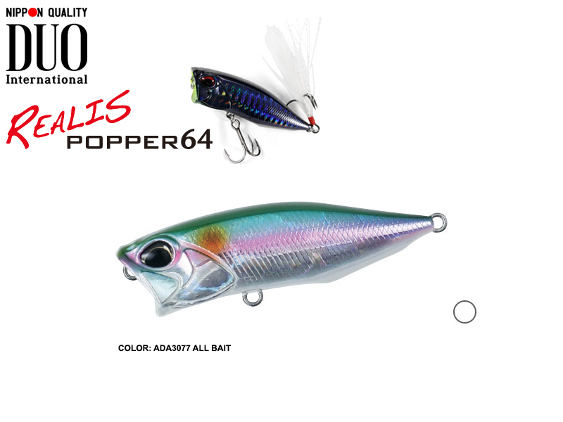 DUO Realis Popper 64 Lures (Length: 64mm, Weight: 9.0g, Model: ADA3077 All Bait)